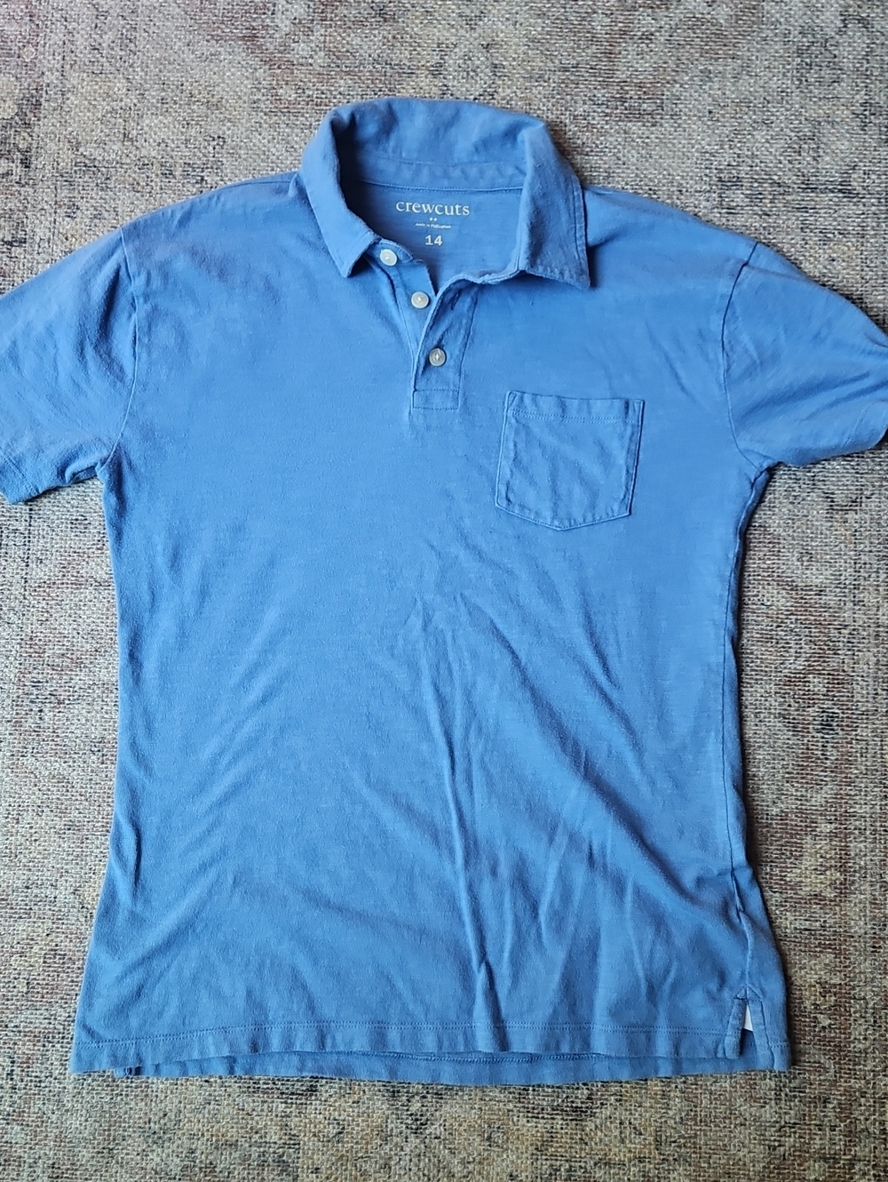 Crew Cuts Boys Blue Polo. Size 14 , Used